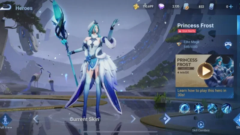 Hero Princess Frost HOK: Penjelasan Skill dan Build Itemnya!