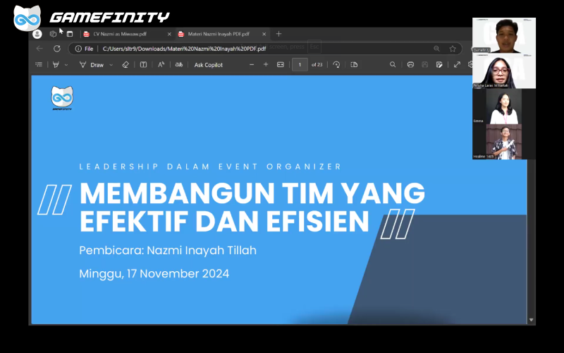 Gamefinity Student Ambassador Beritahu Cara Bangun Tim yang Efektif