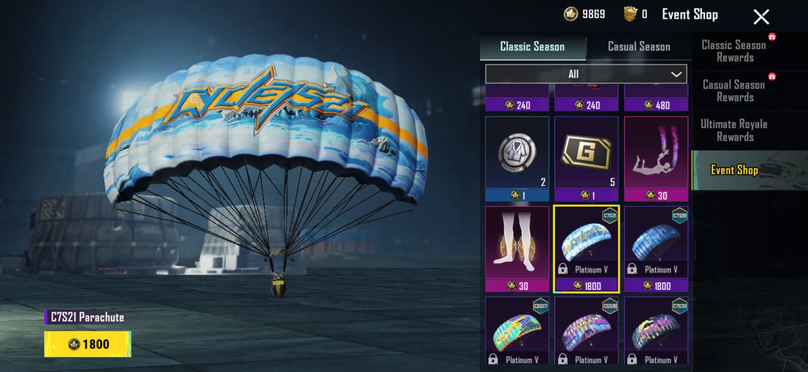 C7S21 Parachute - PUBGM