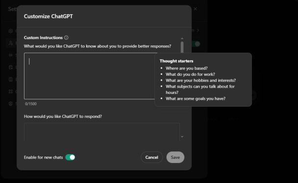 Fitur terbaru ChatGPT yang bisa untuk kustomisasi gaya bicara.