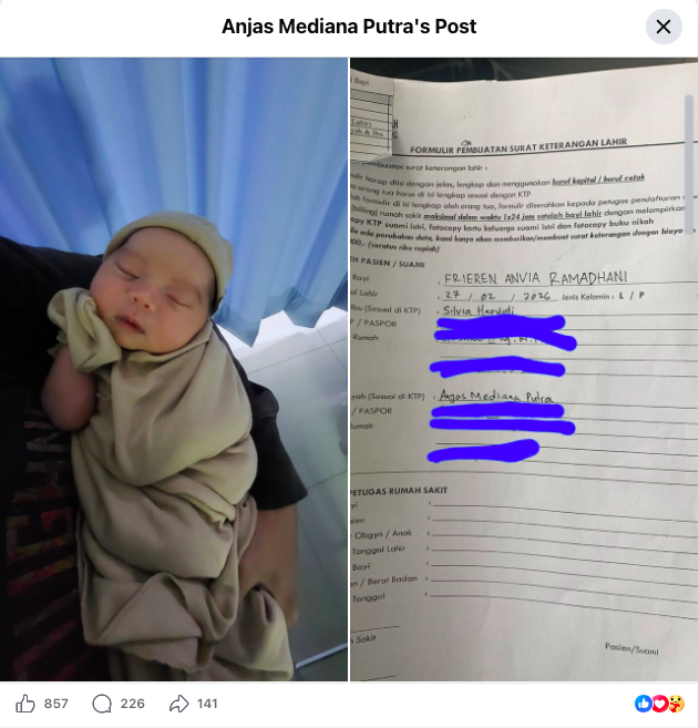 Bayi bernama Frieren dari anime