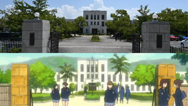 Gedung sekolah tua Toyosato lokasi anime K-On di Shiga