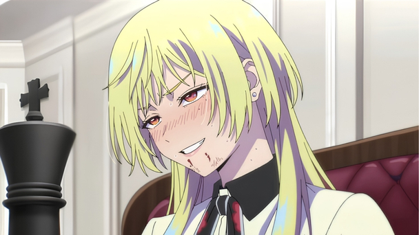Poster anime underrated 2026 Marriagetoxin dengan karakter Hikaru Gero dan Mei Kinosaki. Marriagetoxin — Anime Underrated 2026 Penuh Komedi